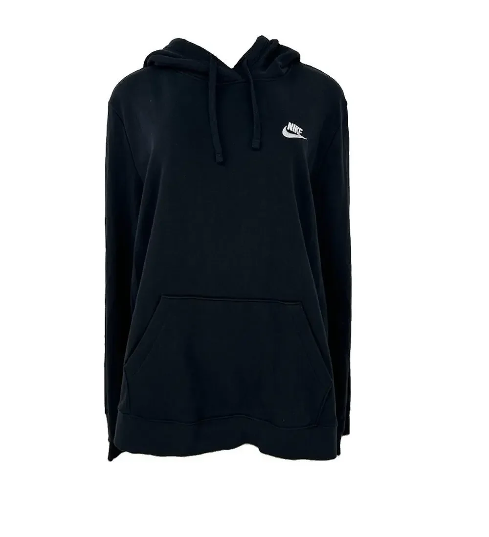 Nike XL Women's Sportswear Club Fleece Pullover Hoodie black DQ5793 S28v